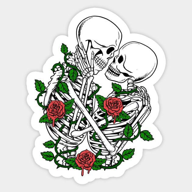 Skulls Lovers Sticker by coffeeman